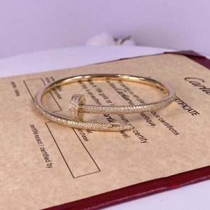 Cartier Juste Un Clou Pure 18K Yellow Gold Bracelet with Diamonds