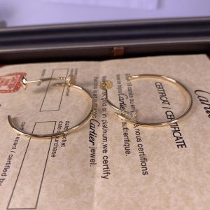 Juste Un Clou Pure 18K Yellow Gold Earrings with Diamonds