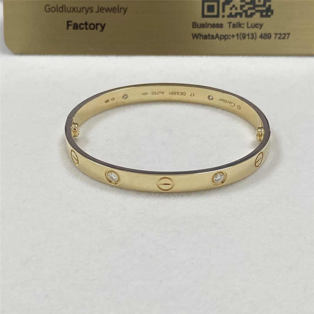 Cartier Love Bracelet 18K Yellow Gold 4 Diamonds B6070017