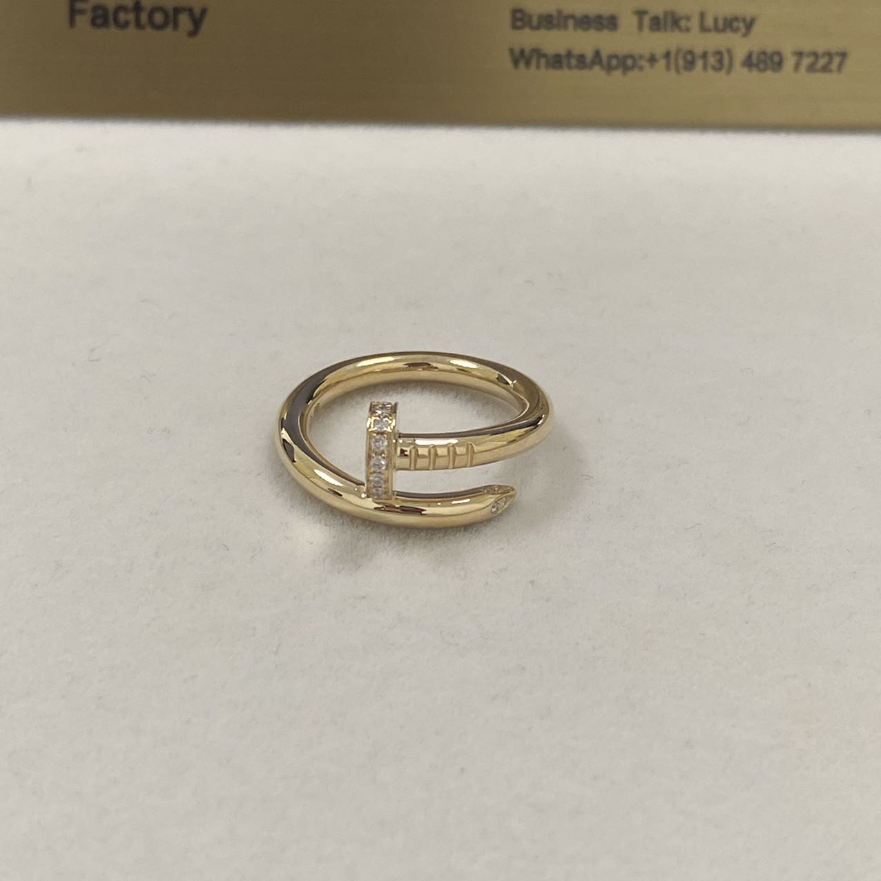Hot Sale Cartier Juste Un Clou Ring 18K Yellow Gold Diamond B4216900