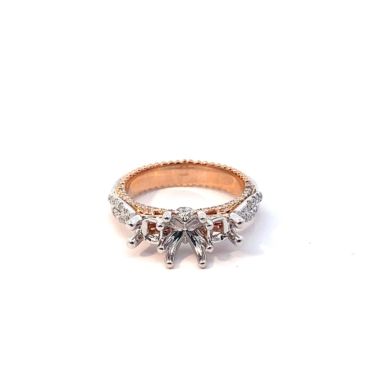 Goldluxurys Custom Solid Gold Paved Diamonds Ring Mount