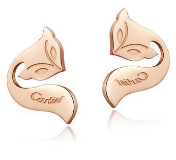 Cartier Little Fox Earrings in 18kt Pink Gold