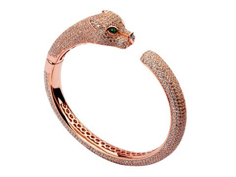Panthere De Cartier Bracelet in Pink Gold with Diamonds