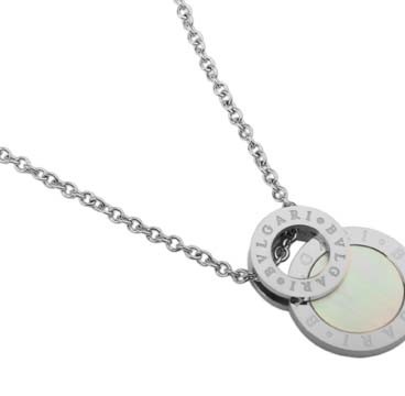 Bvlgari Necklace in 18kt White Gold with White Ceramic