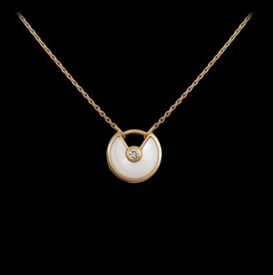 Amulette De Cartier Necklace in Yellow Gold with Mother-of-pearl&Diamond