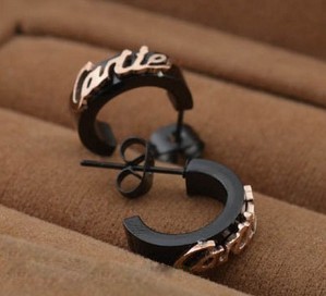 Cartier Earrings in Black Titanium & Pink Gold