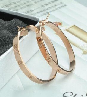 Cartier LOVE Earrings in 18kt Pink Gold, Large