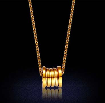 Bvlgari Bzero1 Pendant Necklace in 18kt Yellow Gold