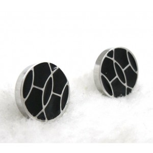Hermes White Gold Earring With Black Color