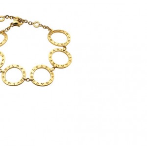 Bvlgari link bracelet in 18k yellow gold Adjustable length Signe
