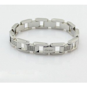 Cartier Maillon Panthere Bracelet in 18k White Gold With Diamond-Paved