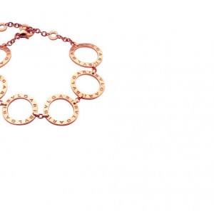 Bvlgari link bracelet in 18k Pink gold Adjustable length Signed