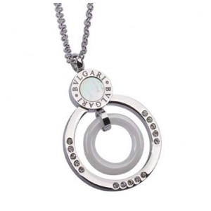 Bvlgari 18kt White Gold Necklace with White Ceramic