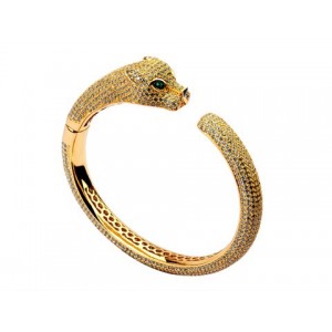 Panthere De Cartier Bracelet in Yellow Gold with Diamonds