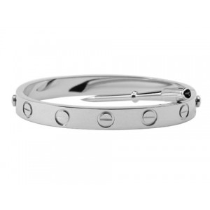 Cartier White Gold LOVE Bracelet for Men+Free Screwdriver (REF: B6035416)