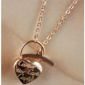 cartier Heart Lock Charm Necklace in 18k Pink Gold