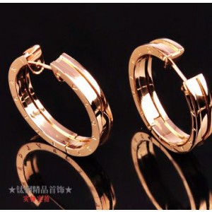 Bvlgari Bzero1 hoop Earrings in 18kt Pink Gold, Large