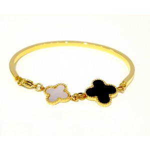 Van Cleef & Arpels Vintage Alhambra Bracelet, 2 Motifs, Yellow Gold 