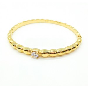 Van Cleef & Arpels Perlee Solitaire Bracelet in Yellow Gold
